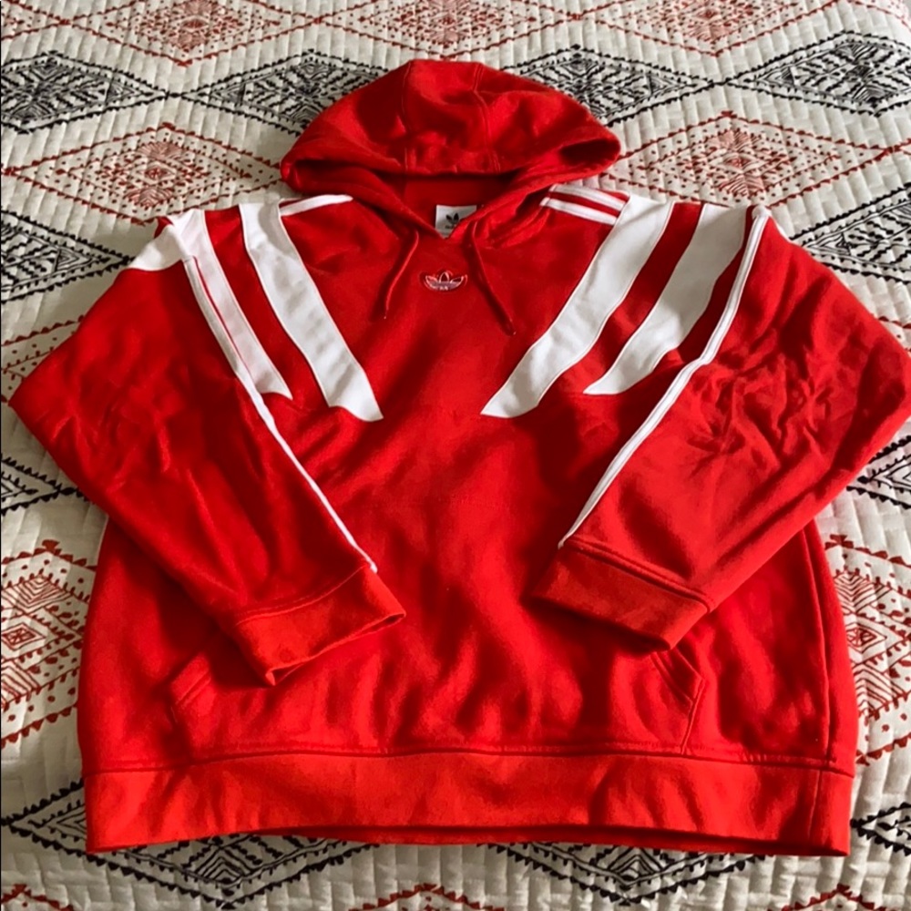 Bright red Adidas statement sweatshirt! Size M